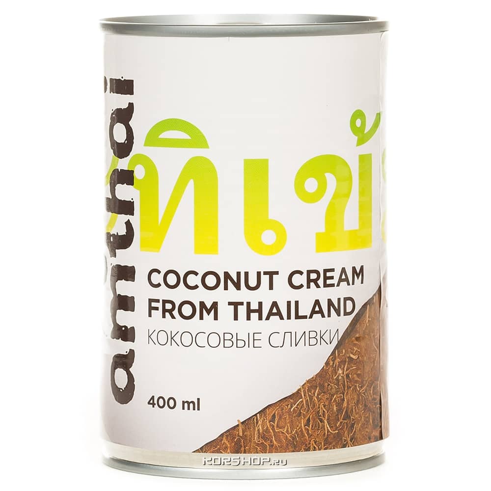 Кокосовые сливки AmThai (20-22%), Таиланд, 400 мл