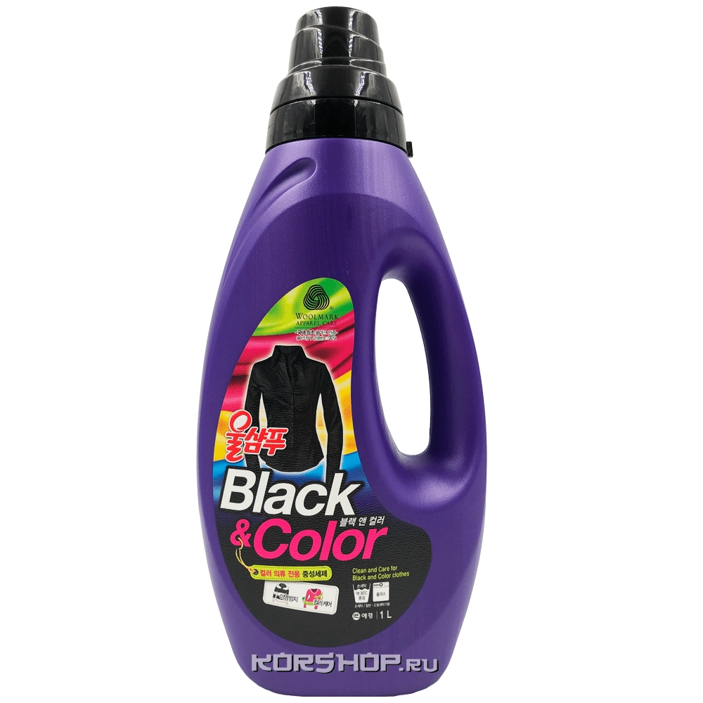 Жидкое средство для стирки Black and Color Вул Шампу Kerasys, Корея, 1 л