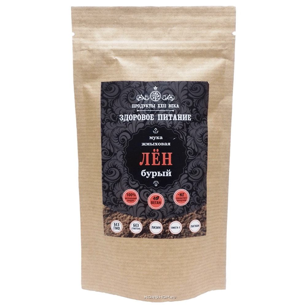Жмыховая мука из бурого льна, 100 г
