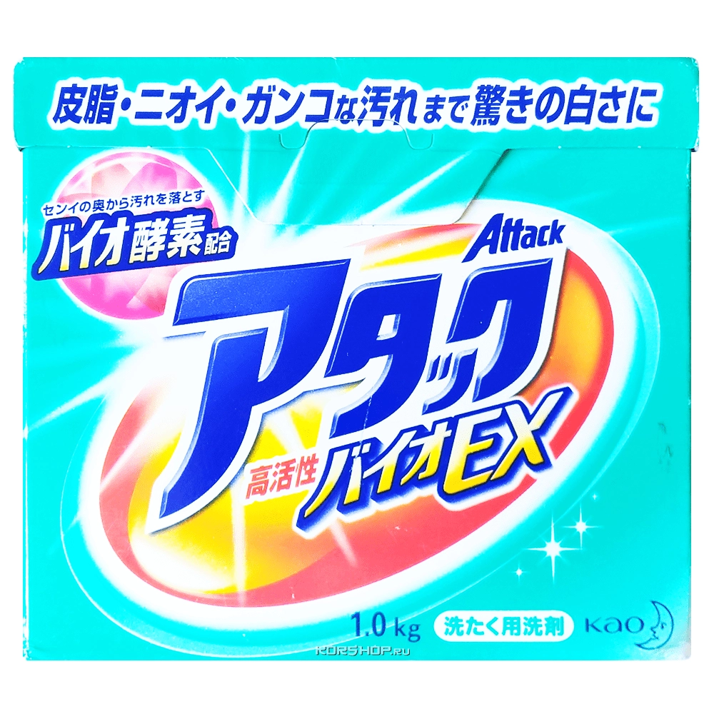 Стиральный порошок Attack Bio Ex без фосфатов Kao, Япония, 1 кг
