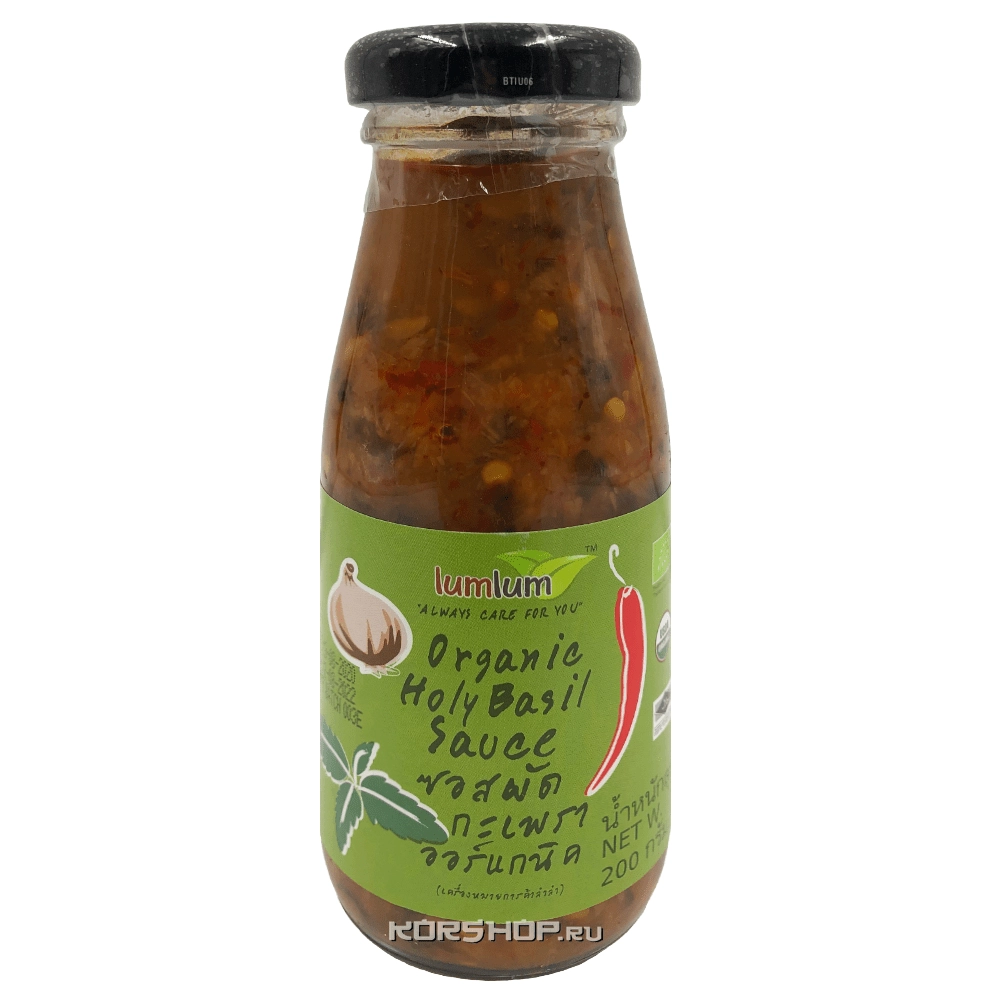 Органический соус из тайского базилика Lum Lum, Таиланд, 200 г Органический соус из тайского базилика Lum Lum, Таиланд, 200 г