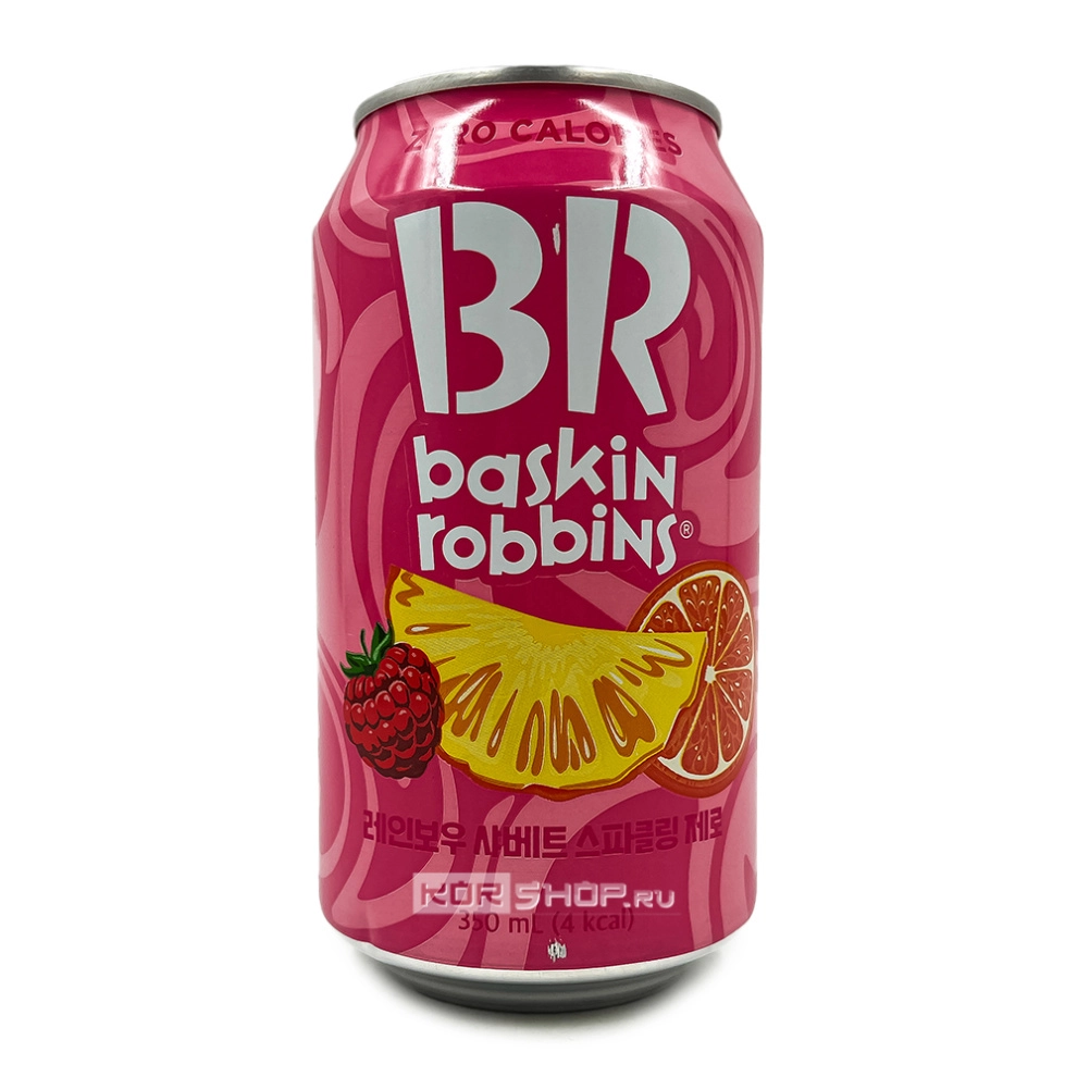 Напиток газированный б/а без сахара со вкусом «Фруктовый микс» Baskin Robbins, Корея, 350 мл Напиток газированный б/а без сахара со вкусом «Фруктовый микс» Baskin Robbins, Корея, 350 мл
