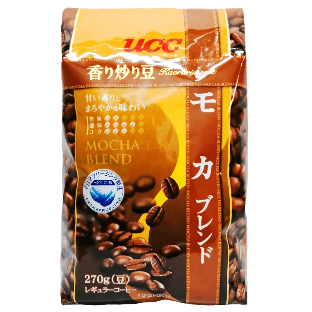 Натуральный жареный кофе в зернах Мокка Бленд Каори Ирим Эйм UCC, Япония, 270 г Натуральный жареный кофе в зернах Мокка Бленд Каори Ирим Эйм UCC, Япония, 270 г