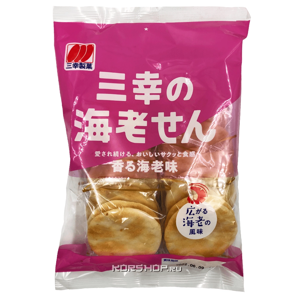 Рисовые снэки со вкусом креветки миюки Sanko Seika, Япония, 94 г