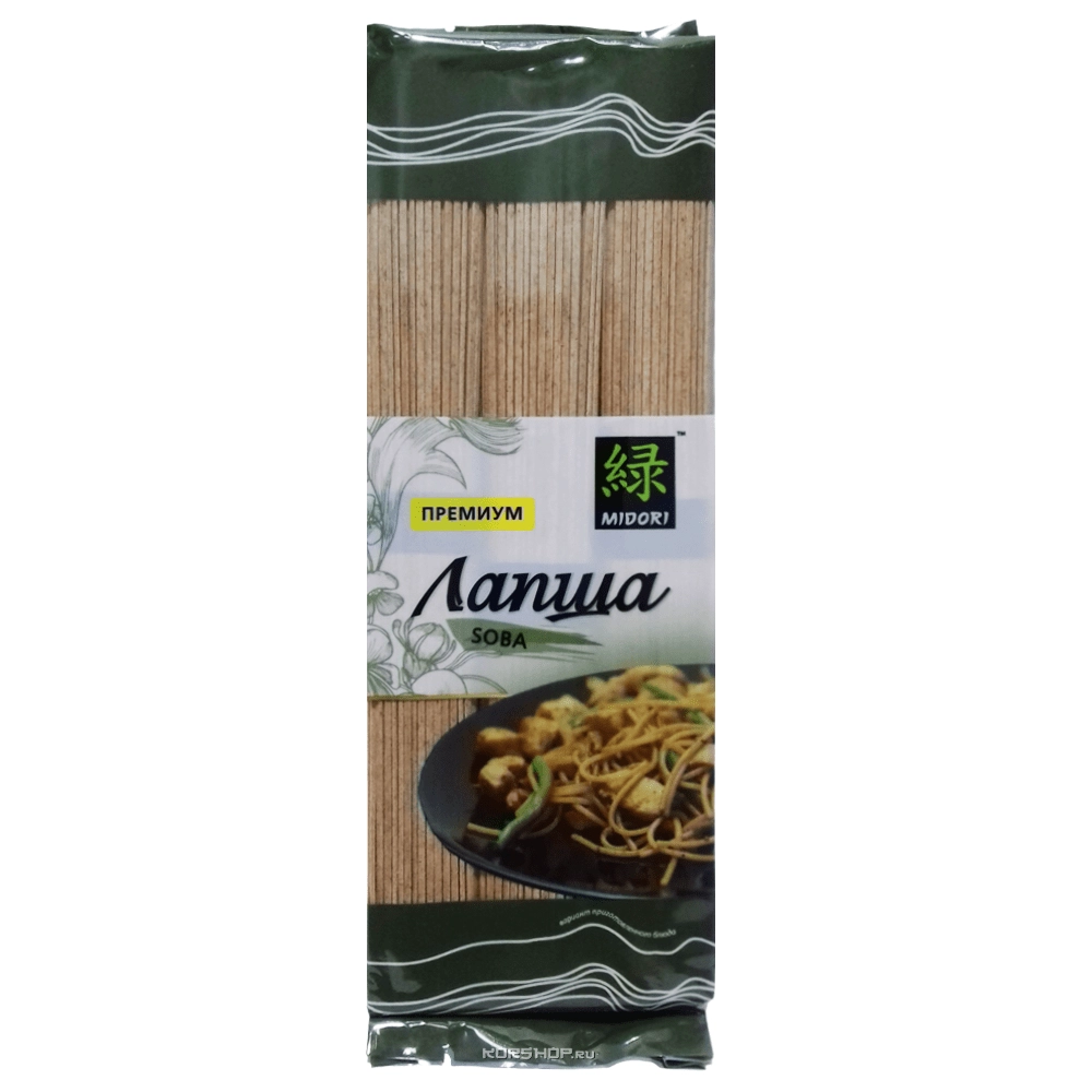 Гречневая лапша Соба Премиум Midori, Китай 300 г