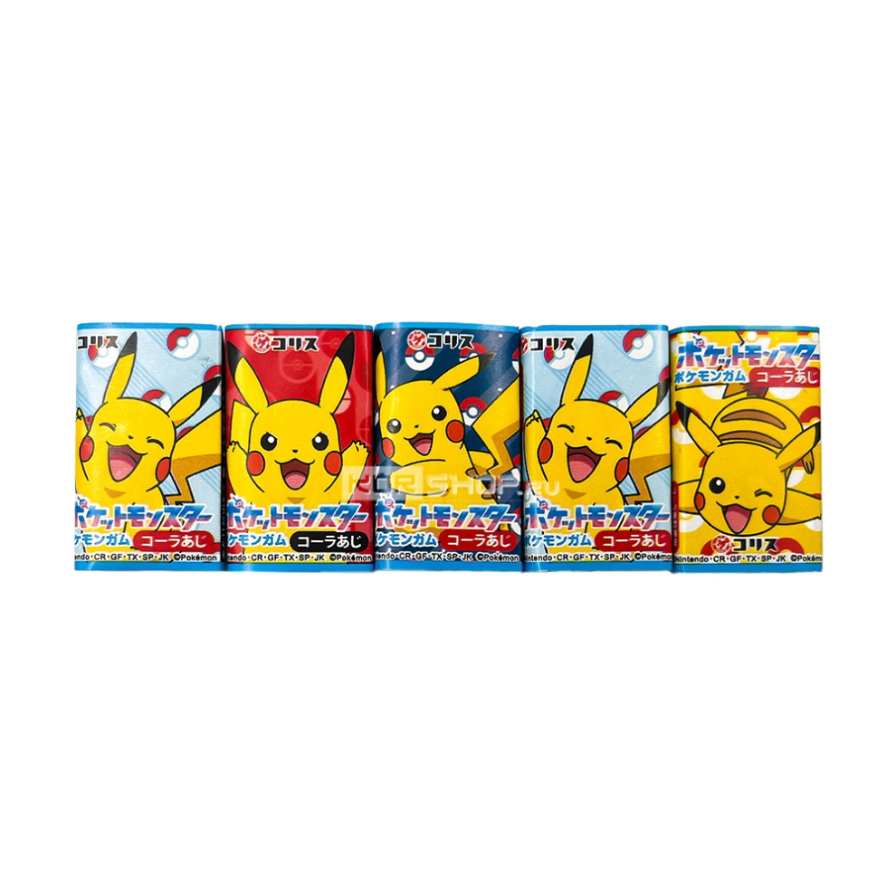 Жевательная резинка со вкусом колы Pokemon Pikachu Coris, Япония, 6 г Жевательная резинка со вкусом колы Pokemon Pikachu Coris, Япония, 6 г