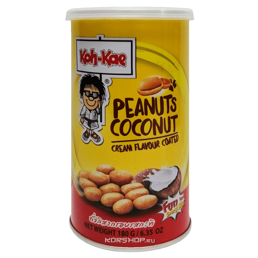 Жареный арахис в панировке со вкусом кокоса Koh Kae, Таиланд, 180 г.