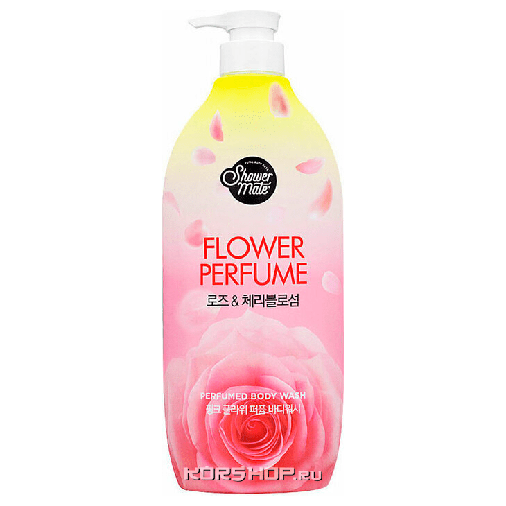 Парфюмированный гель для душа роза Shower Mate Flower Perfume Body Wash Rose, Kerasys, Корея, 900 мл