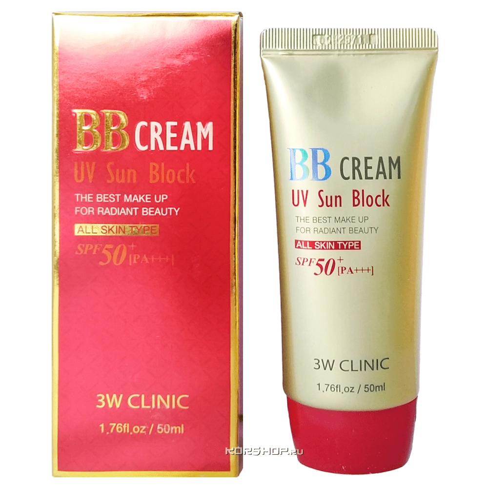 BB-крем cолнцезащитный 50 РА+++ 3W Clinic, Корея, 50 мл BB-крем cолнцезащитный 50 РА+++ 3W Clinic, Корея, 50 мл