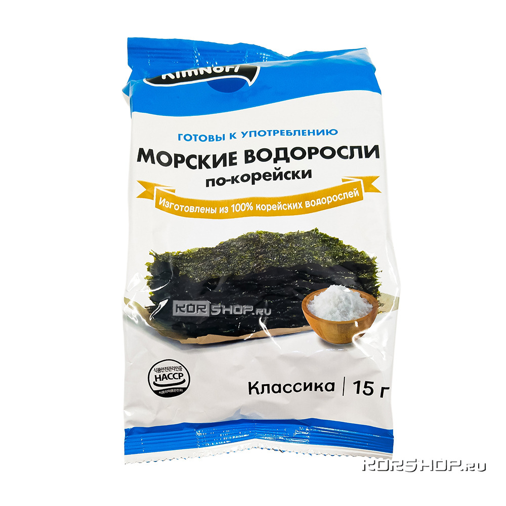 Жареная хрустящая морская капуста КимНори / KimNori, Корея, 15 г Жареная хрустящая морская капуста КимНори / KimNori, Корея, 15 г