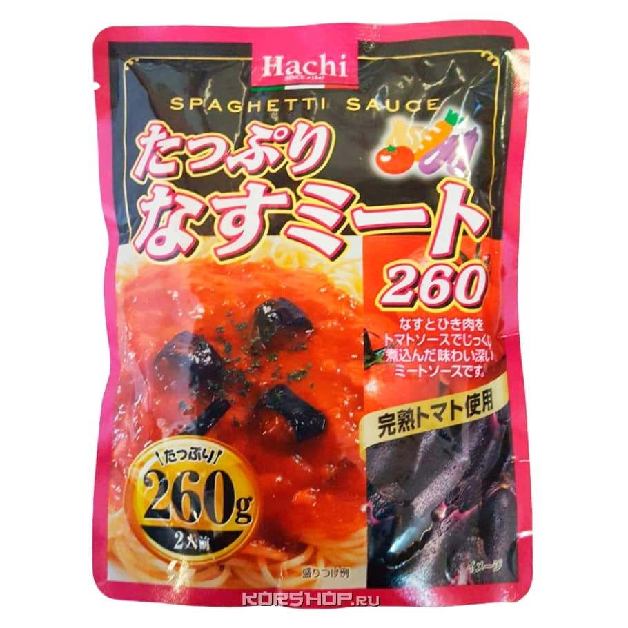 Соус для спагетти «Мясной с баклажанами» Hachi, Япония, 260 г Соус для спагетти «Мясной с баклажанами» Hachi, Япония, 260 г