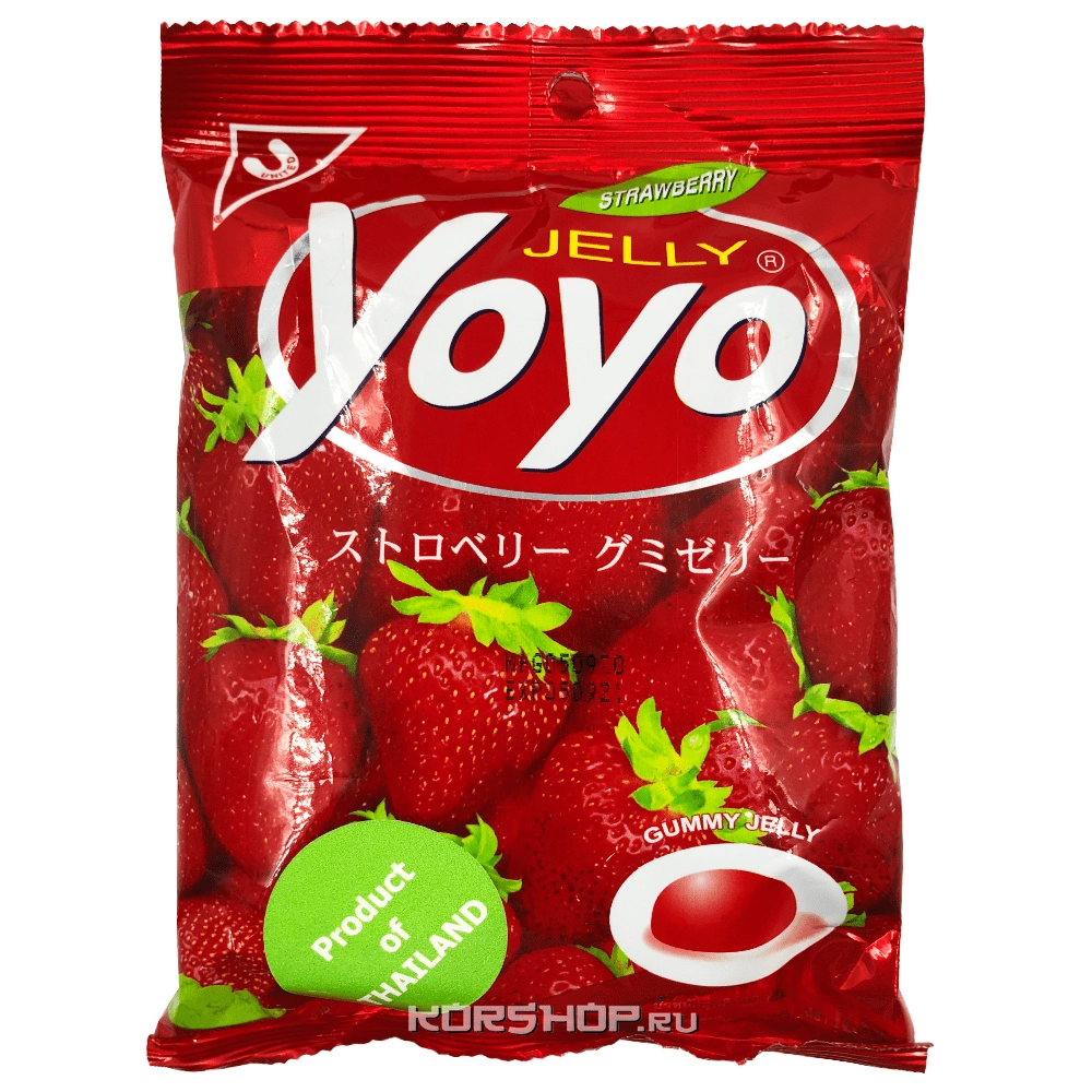 Желейные конфеты с фруктовым соком Клубника YoYo, Таиланд, 80 г