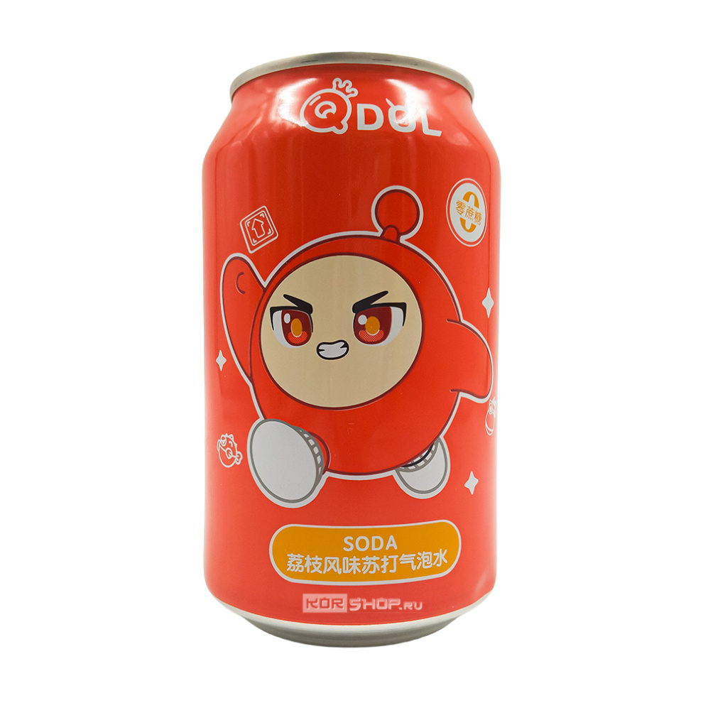 Газированный напиток со вкусом личи Qdol Pokemon Lychee (Китай), 330 мл