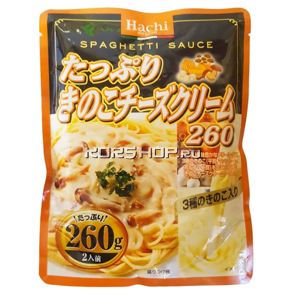 Соус для спагетти с грибами и сыром Tappuri Kinoko Hachi, Япония, 260 г Соус для спагетти с грибами и сыром Tappuri Kinoko Hachi, Япония, 260 г