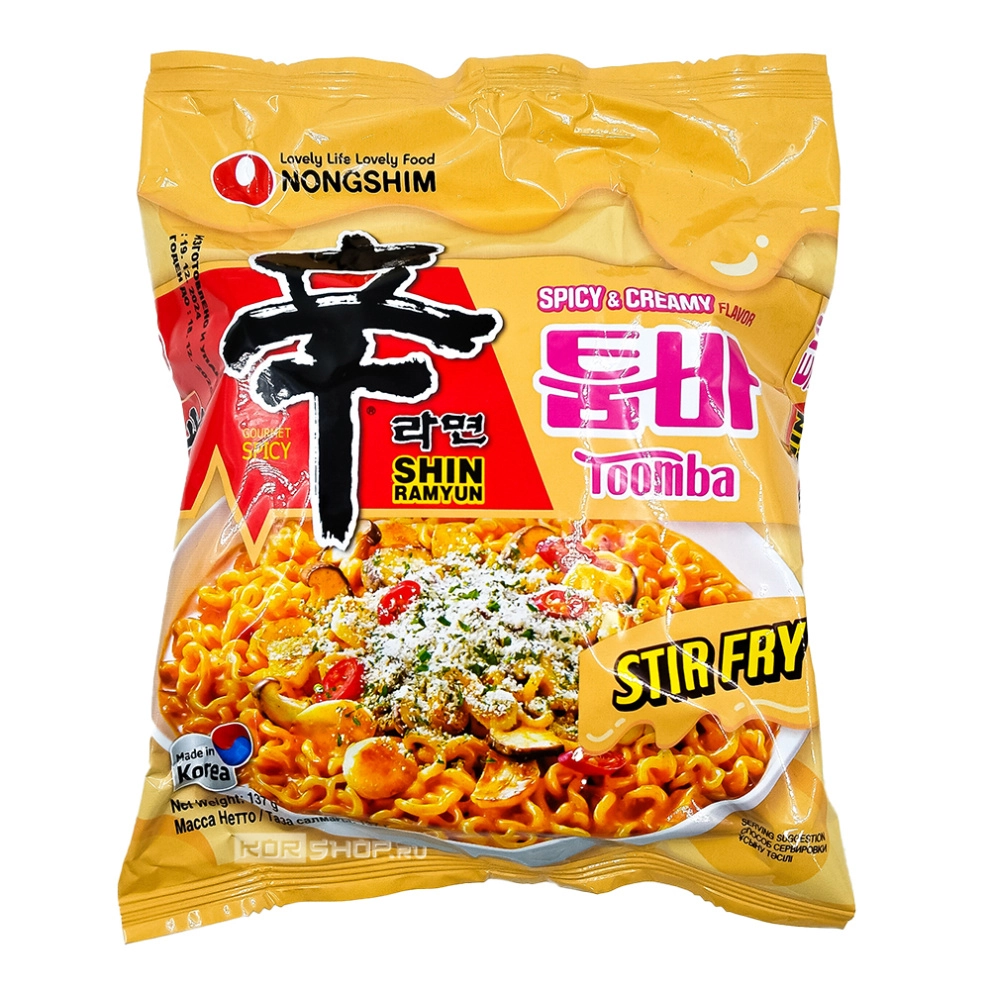 Лапша б/п Шин Рамен Toomba с острым сливочно-сырным вкусом Nongshim, Корея, 137 г Лапша б/п Шин Рамен Toomba с острым сливочно-сырным вкусом Nongshim, Корея, 137 г
