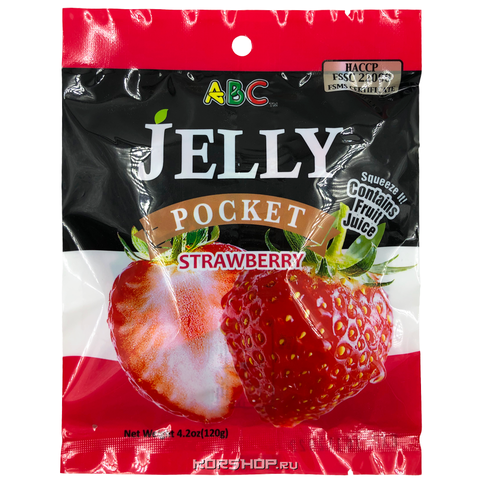 Фруктовое желе Клубника ABC Jelly, Тайвань, 120 г.