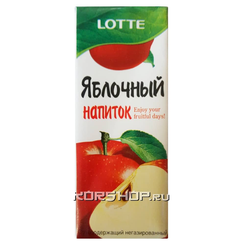 Сокосодержащий яблочный напиток Lotte, Корея, 190 мл