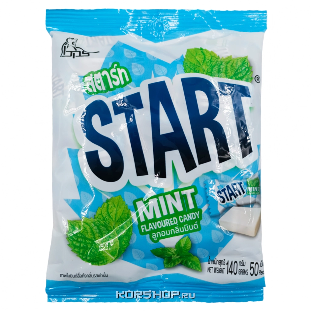 Карамельные конфеты с мятным вкусом Start Boonprasert, Таиланд, 140 г Карамельные конфеты с мятным вкусом Start Boonprasert, Таиланд, 140 г