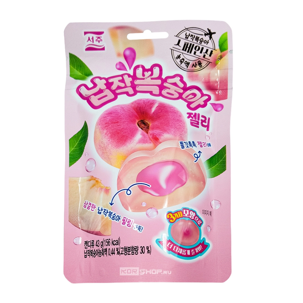 Мармелад со вкусом плоского персика Delight Seoju, Корея, 43 г Мармелад со вкусом плоского персика Delight Seoju, Корея, 43 г