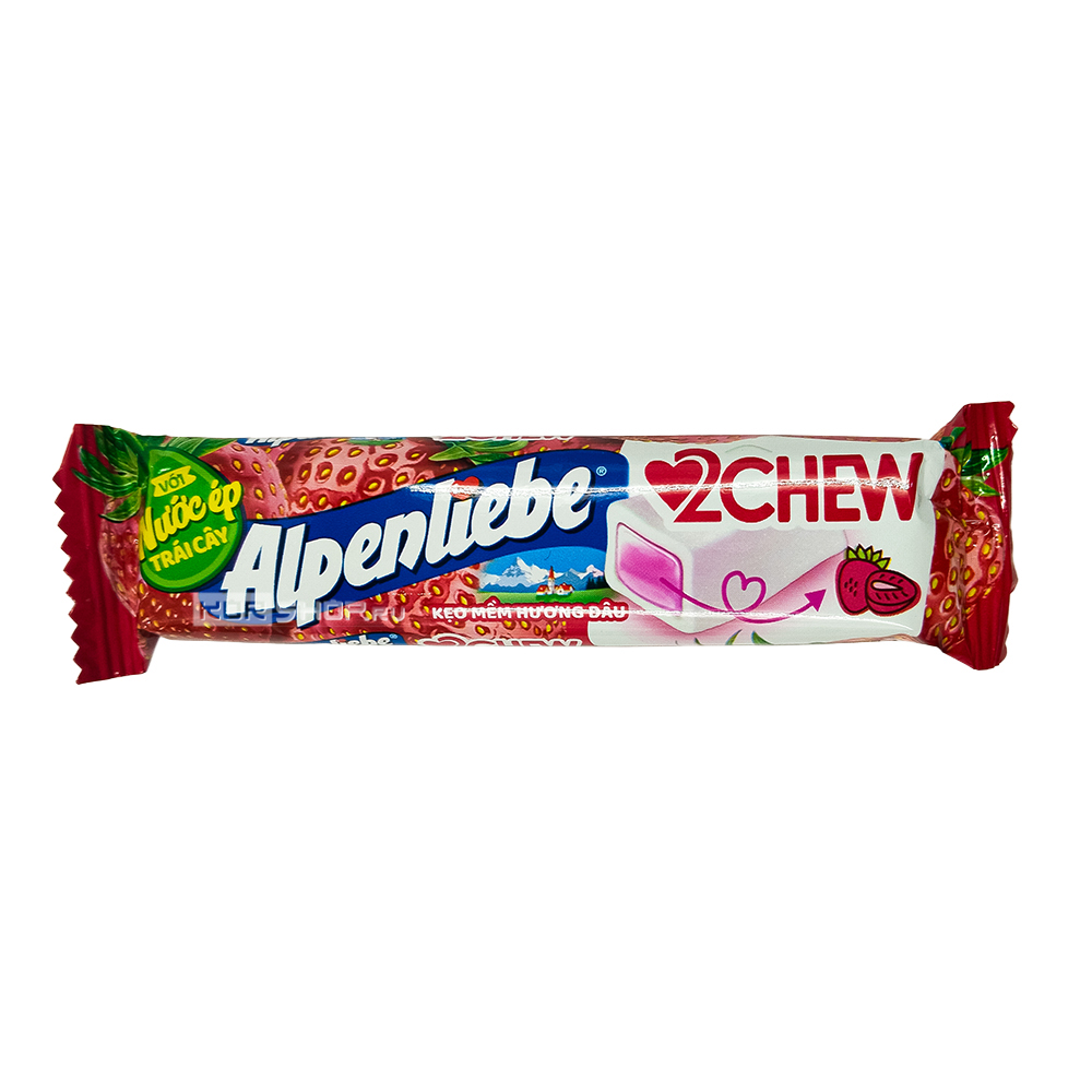 Жевательные конфеты со вкусом клубники Alpenliebe 2 Chew, Вьетнам, 24,5 г Жевательные конфеты со вкусом клубники Alpenliebe 2 Chew, Вьетнам, 24,5 г