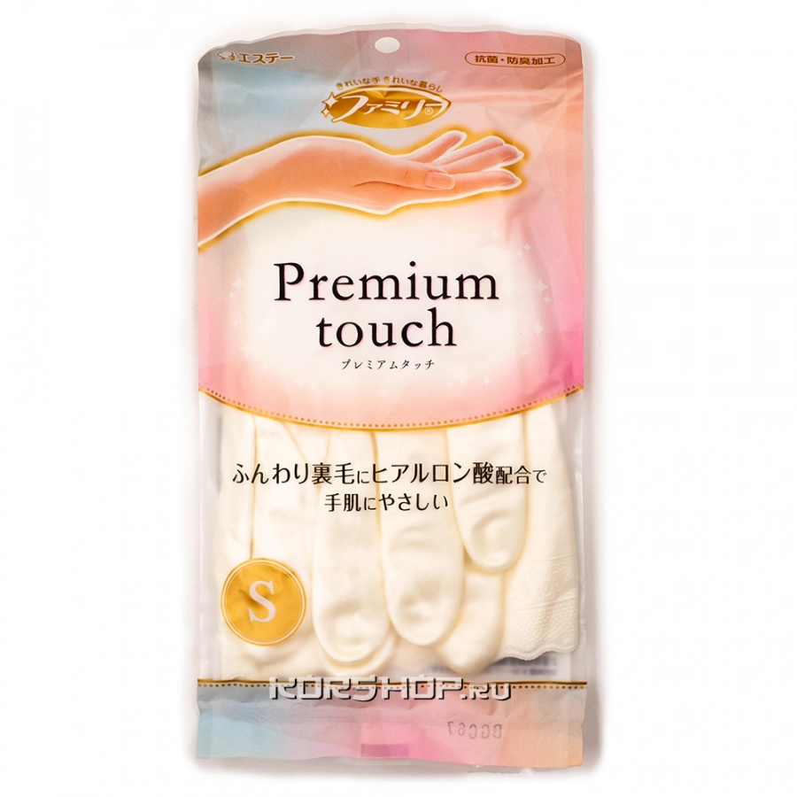 Хозяйственные перчатки средн толщ из ПВХ с хлопковым покрытием белые Premium Touch S.T. Corp (размер S), Япония Хозяйственные перчатки средн толщ из ПВХ с хлопковым покрытием белые Premium Touch S.T. Corp (размер S), Япония