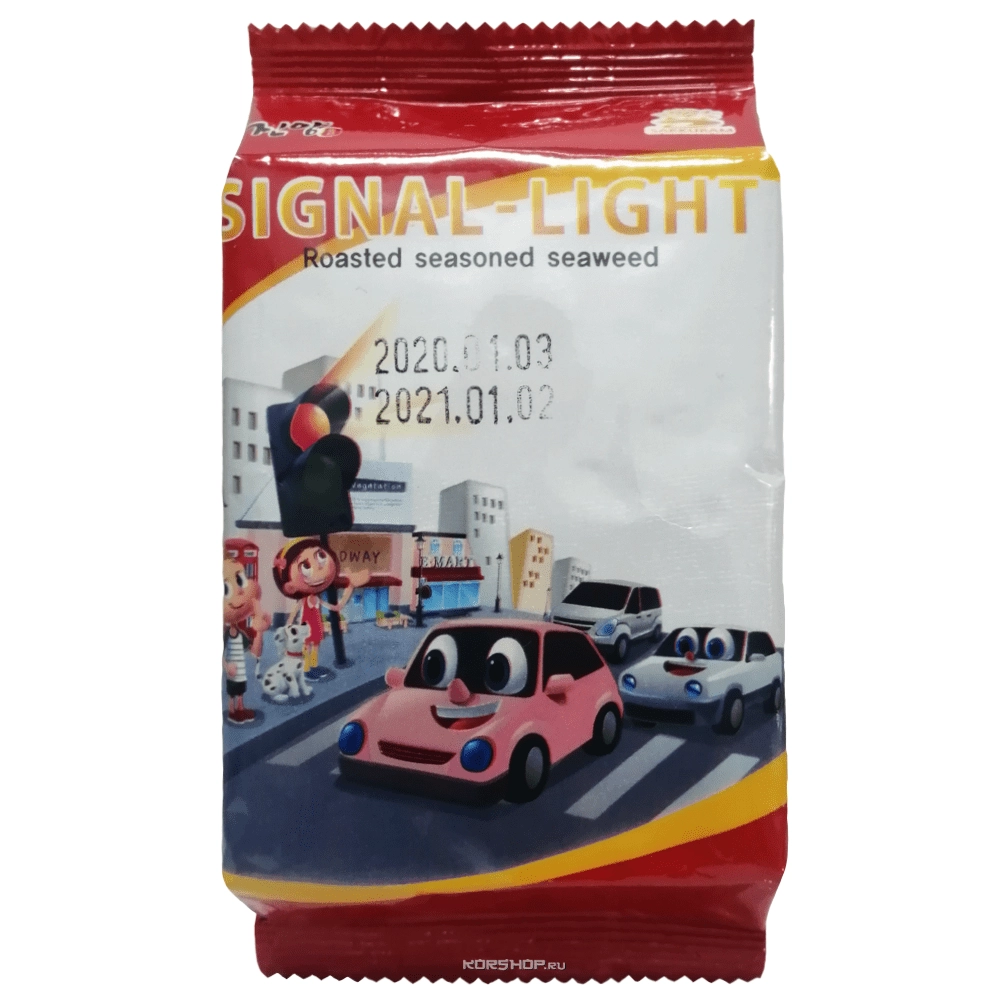 Сушеная обжаренная морская капуста Светофор красный, Корея, 5 г