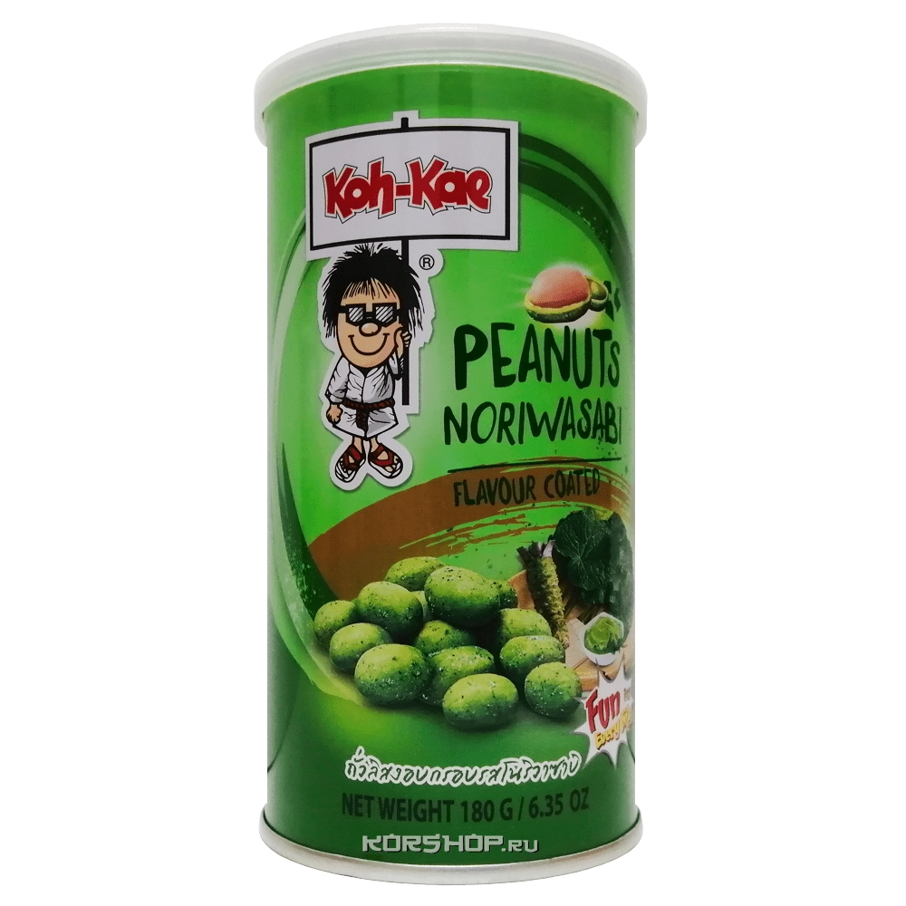 Жареный арахис в панировке со вкусом водорослей нори и васаби Koh Kae, Таиланд, 180 г