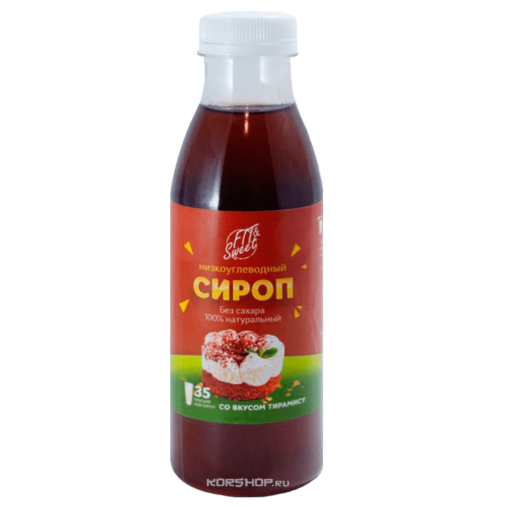 Низкокалорийный сироп со вкусом тирамису Fit and Sweet, 525 г