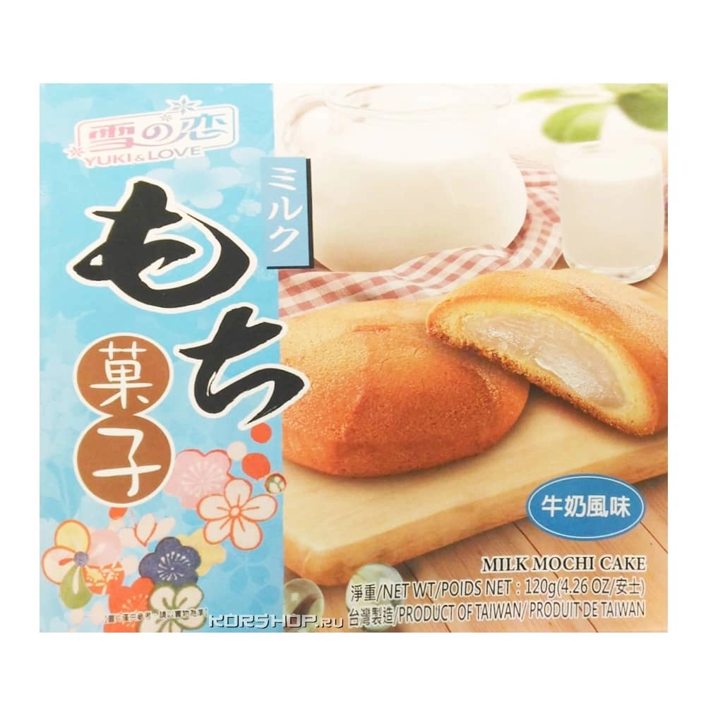 Моти-Печенье с молочным вкусом Yuki Love, Тайвань, 120 г Моти-Печенье с молочным вкусом Yuki Love, Тайвань, 120 г