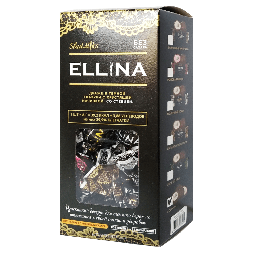 Конфеты-драже со стевией «Ирландские сливки» Ellina (premium), 150 г