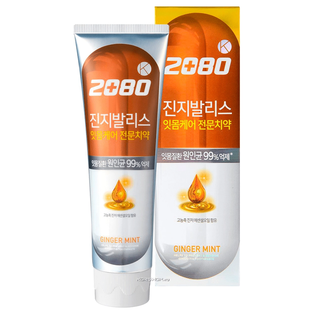 Зубная паста Кей ЖЕЛТАЯ с гинкго билоба 2080 Корея, 100 г