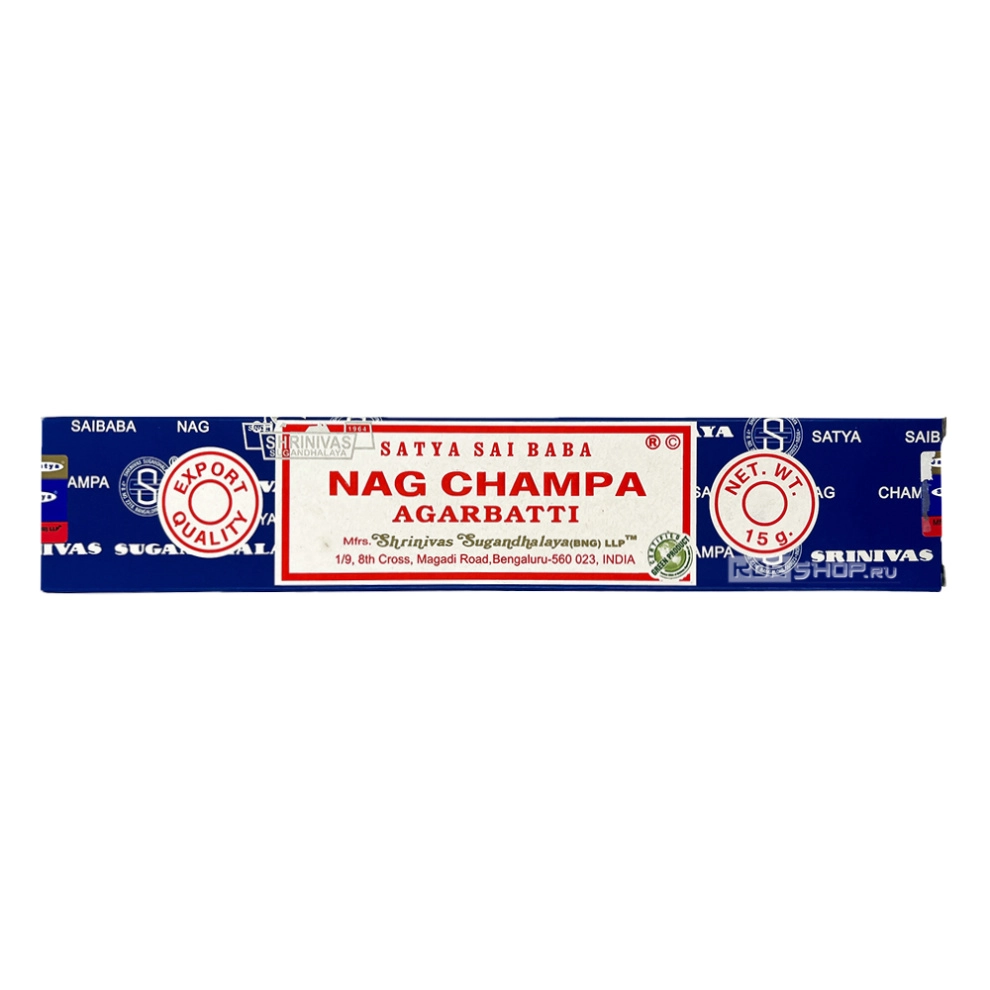 Ароматические палочки (благовония) «Наг Чампа» Nag Champa Satya, Индия, 15 г Ароматические палочки (благовония) «Наг Чампа» Nag Champa Satya, Индия, 15 г