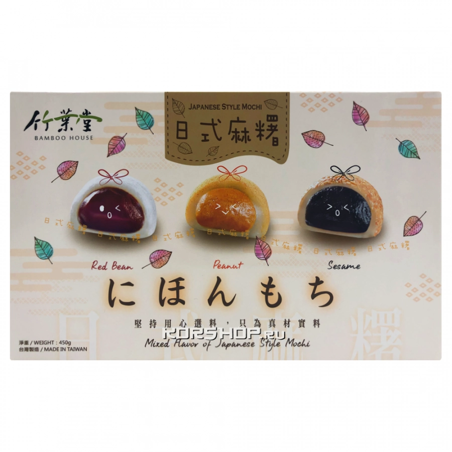 Японские моти Ассорти (красные бобы, арахис, кунжут) Bamboo House, Тайвань, 450 г Японские моти Ассорти (красные бобы, арахис, кунжут) Bamboo House, Тайвань, 450 г