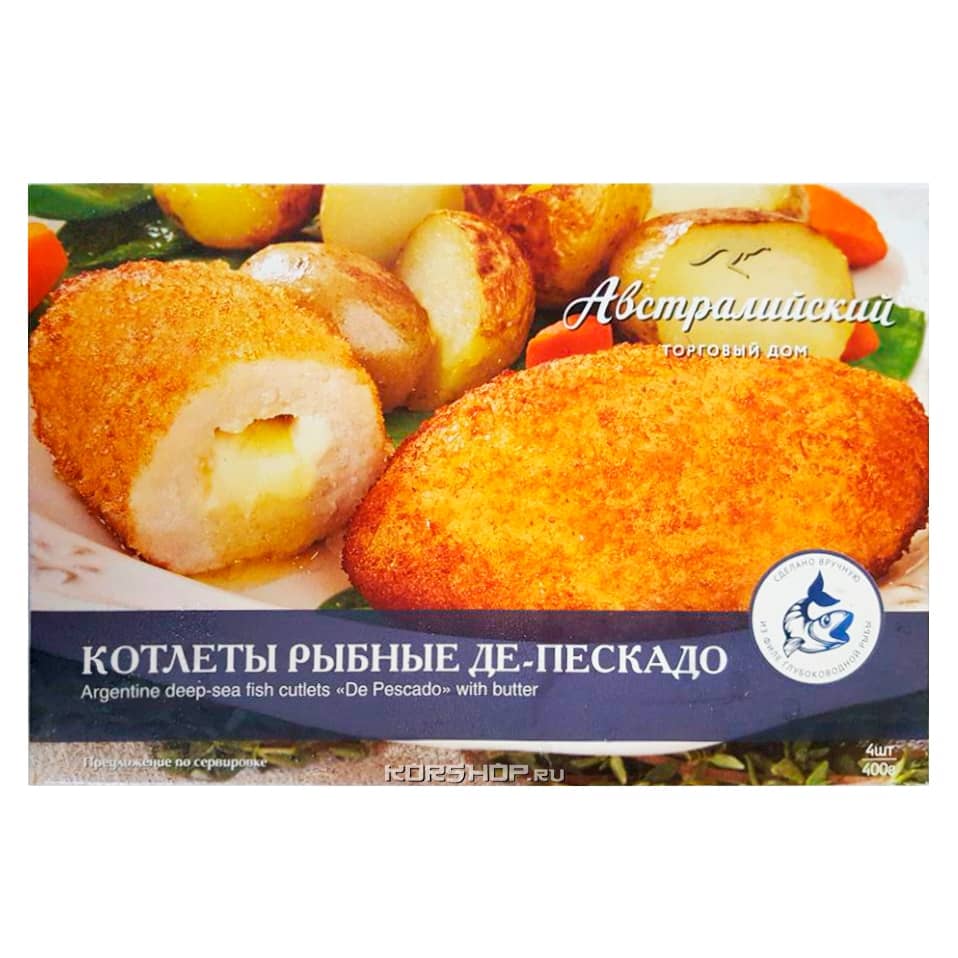 Рыбные котлеты Де-Пескадо Австралийский ТД, 400 г,...