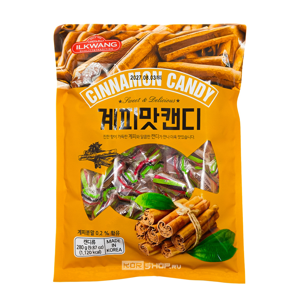 Леденцовая карамель со вкусом корицы Cinnamon Candy Ilkwang, Корея, 280 г