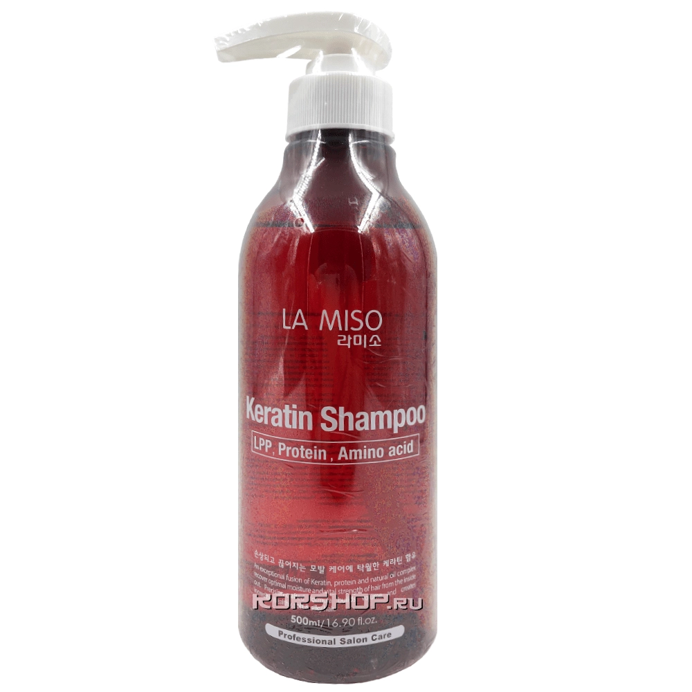Укрепляющий шампунь для волос с кератином La Miso, Корея, 500 мл