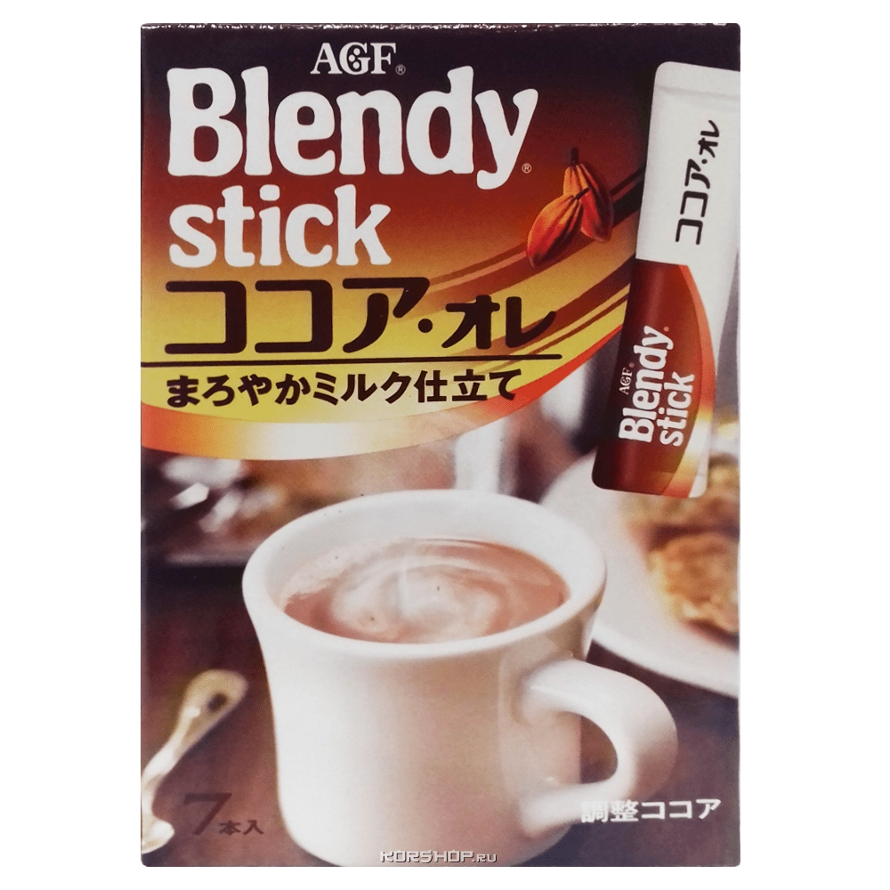 Растворимое молочное какао Blendy Stick AGF, Япония, 77 г (11 г * 7 шт.) Растворимое молочное какао Blendy Stick AGF, Япония, 77 г (11 г * 7 шт.)