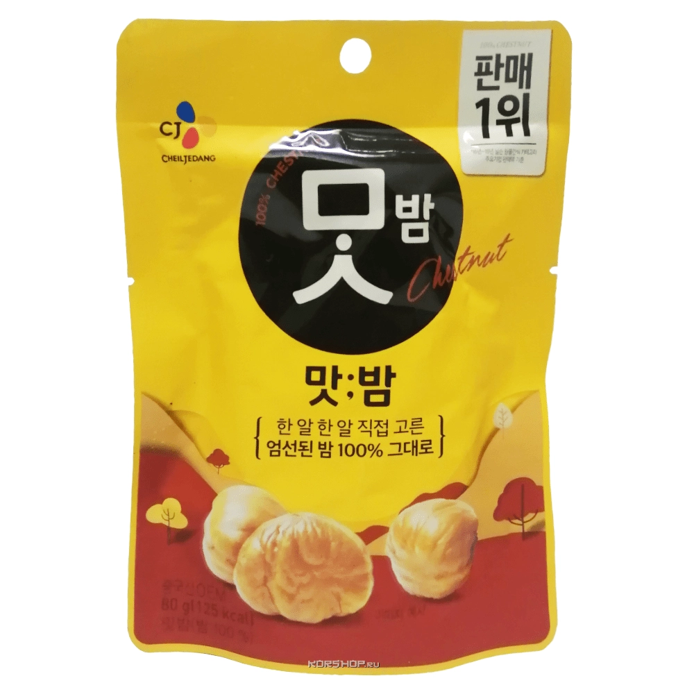 Вкусные каштаны CJ Cheiljedang, Корея, 80 г