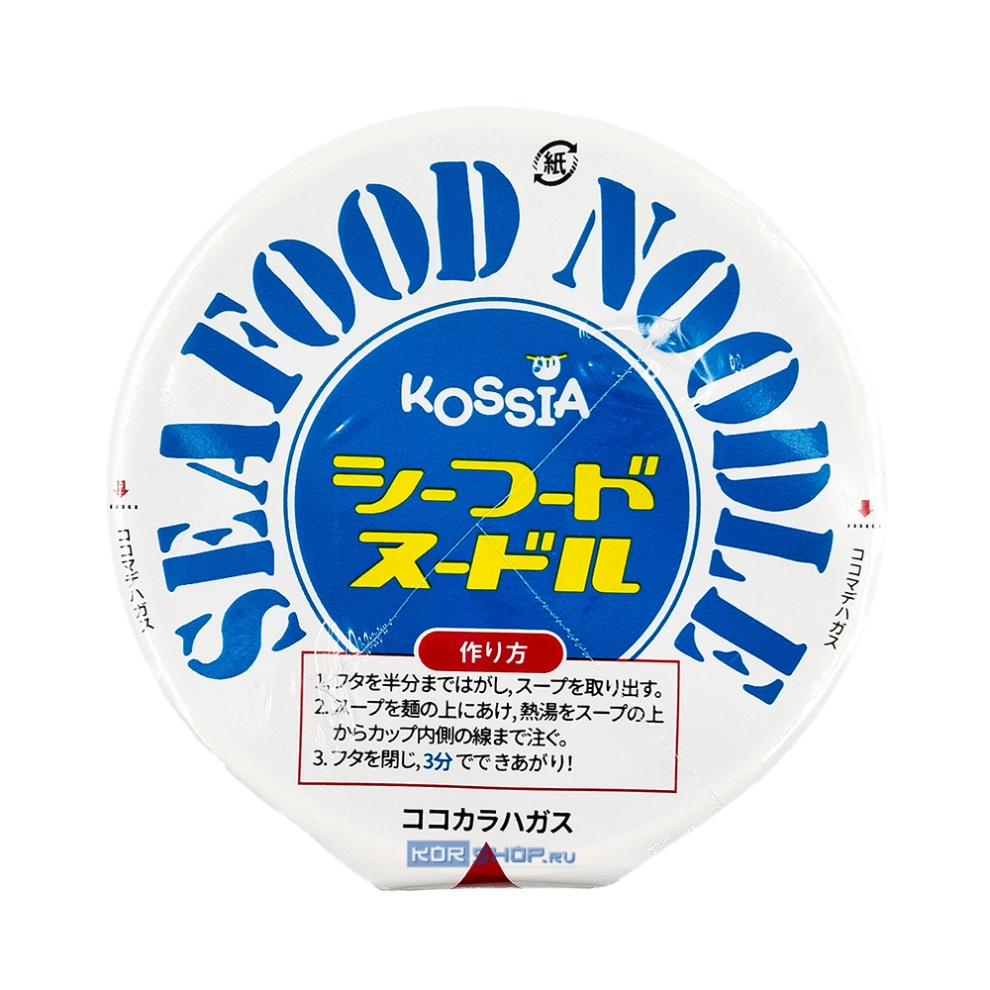 Лапша рамен б/п со вкусом морепродуктов (стакан) Seafood Noodle Kossia, Корея, 66 г Лапша рамен б/п со вкусом морепродуктов (стакан) Seafood Noodle Kossia, Корея, 66 г