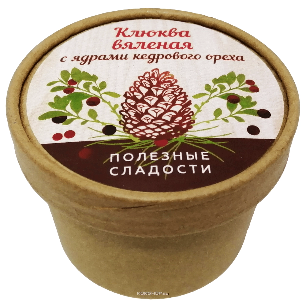 Вяленая клюква с ядрами кедрового ореха, 100 г