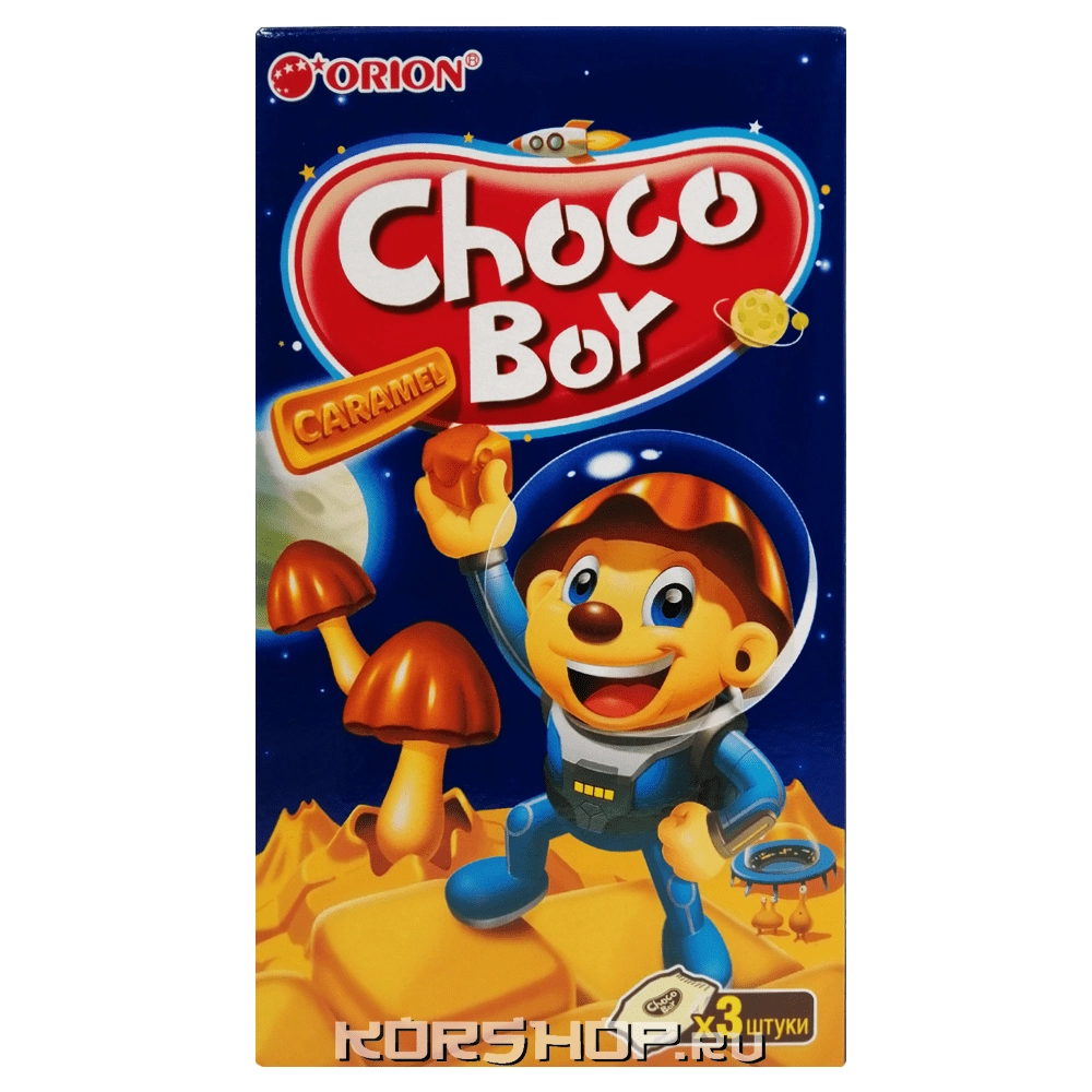 Печенье с карамелью Choco Boy Orion, Корея, 135 г