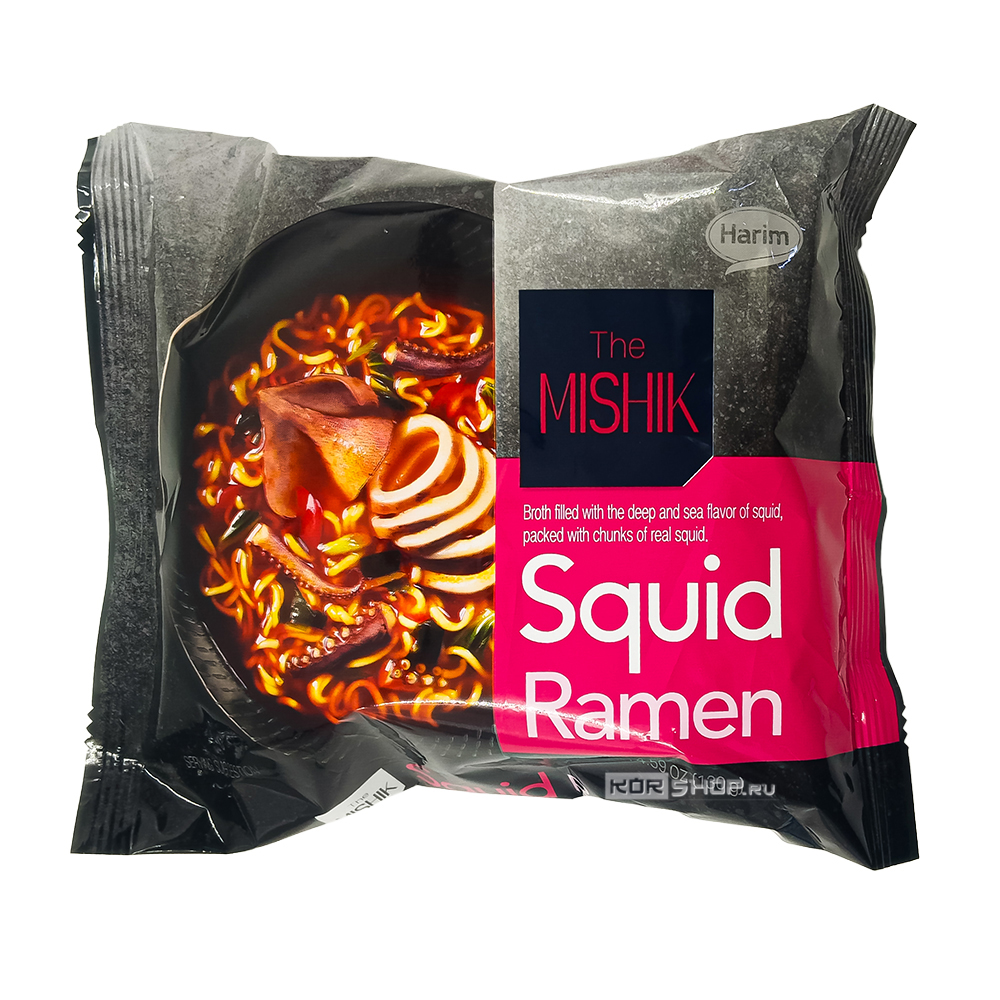 Лапша б/п со вкусом кальмара The Mishik Squid Ramen Harim, Корея, 130 г