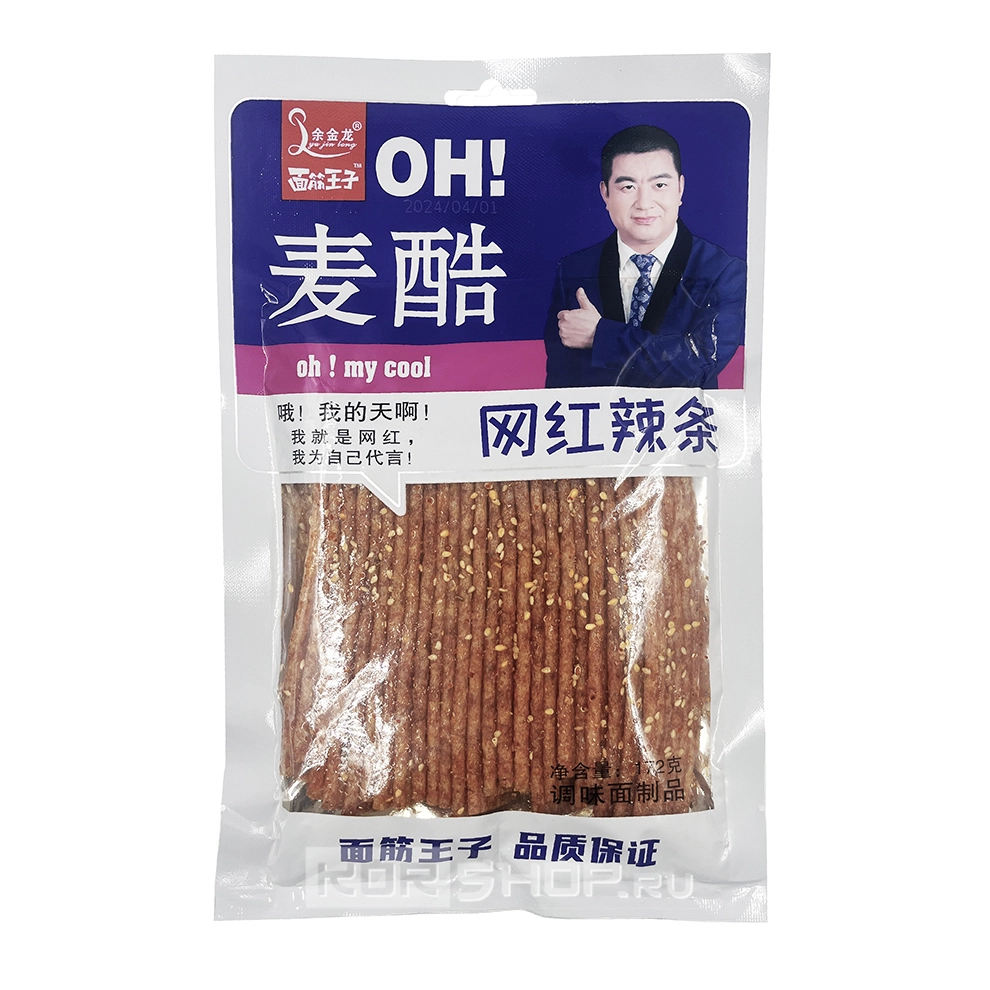 Острые снеки «Мучные полоски» Maiku Yujinlong, Китай, 172 г. Срок до 09.11.2025.