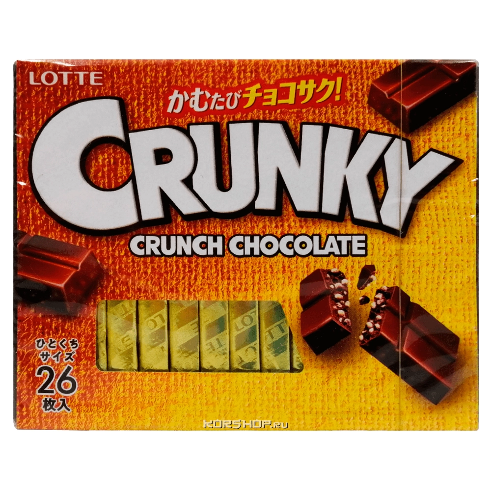 Хрустящий шоколад Экселлент Crunky Lotte (набор), Япония, 119,6 г