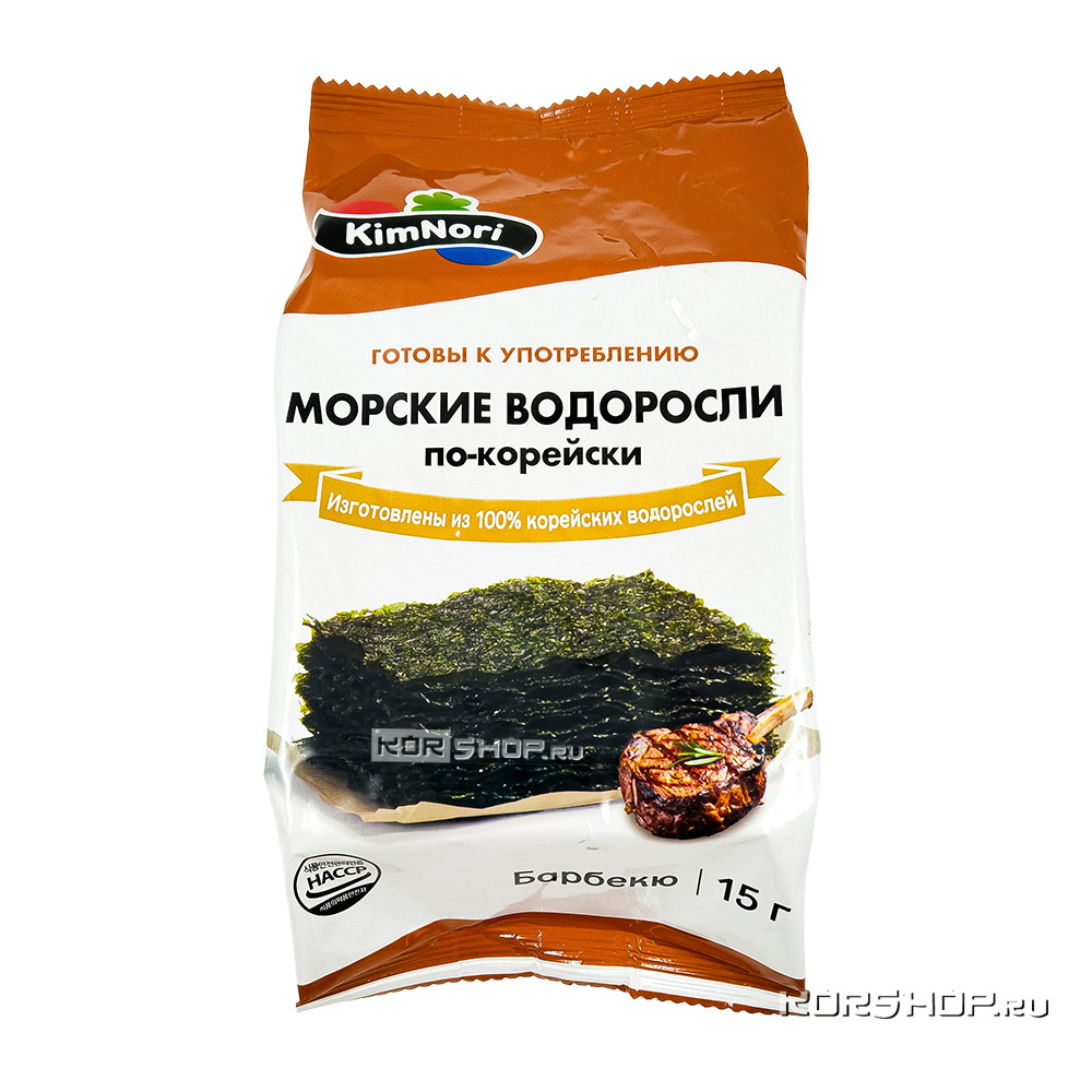 Жареная хрустящая морская капуста со вкусом барбекю КимНори / KimNori, Корея, 15 г Жареная хрустящая морская капуста со вкусом барбекю КимНори / KimNori, Корея, 15 г