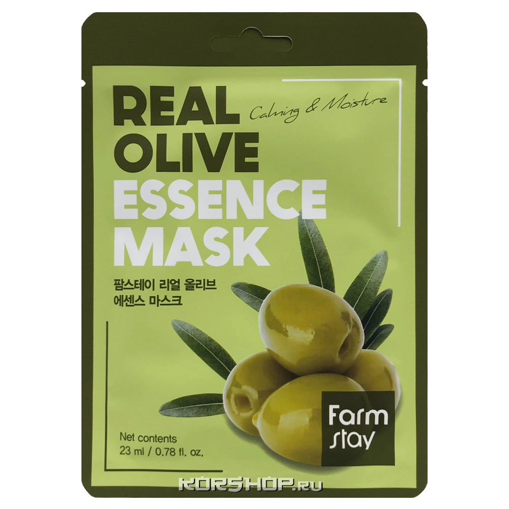 Тканевая маска с экстрактом оливы Real Olive Essence Mask FarmStay, Корея, 23 мл Тканевая маска с экстрактом оливы Real Olive Essence Mask FarmStay, Корея, 23 мл