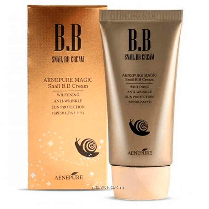 Осветляющий ВВ крем с экстрактом слизи улитки SPF 50+ PA+++ Aenepure, Корея, 50 мл Осветляющий ВВ крем с экстрактом слизи улитки SPF 50+ PA+++ Aenepure, Корея, 50 мл