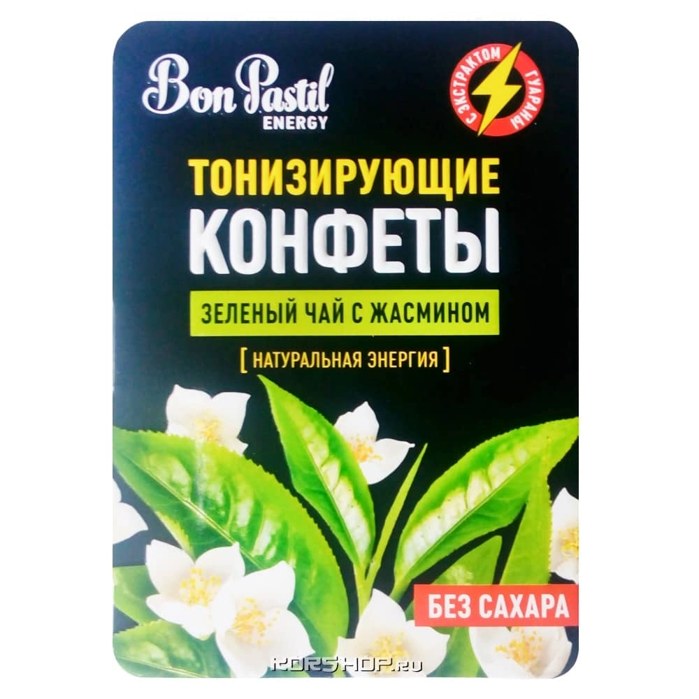 Тонизирующие конфеты «Зеленый чай с жасмином» Energy Bon Pastil, 12 г Тонизирующие конфеты «Зеленый чай с жасмином» Energy Bon Pastil, 12 г