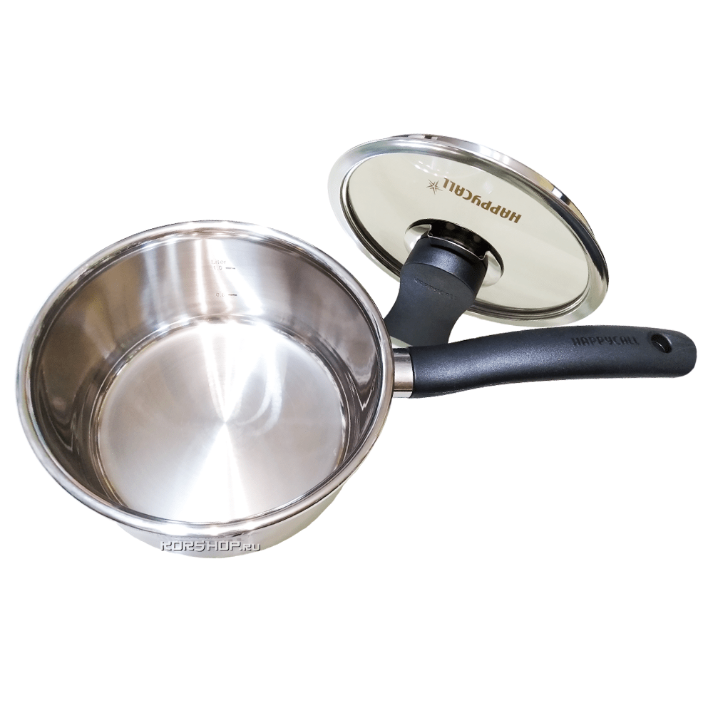Кастрюля с ручкой 3-PLY Stainless Steel HappyCall 3003-0042 16 см/1,5 л, Корея