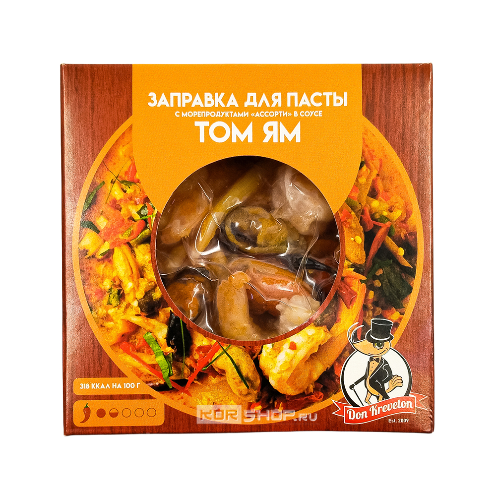 Заправка для пасты с морепродуктами в соусе Том Ям замороженная Don Kreveton, 200 г